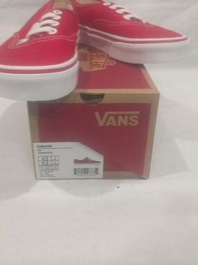 Vans Kids Authentic Canvas Sneaker - Red